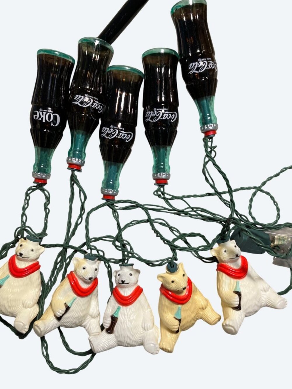 Coca-Cola Polar Bear and Bottle String Lights 10-Piece Set Party Décor